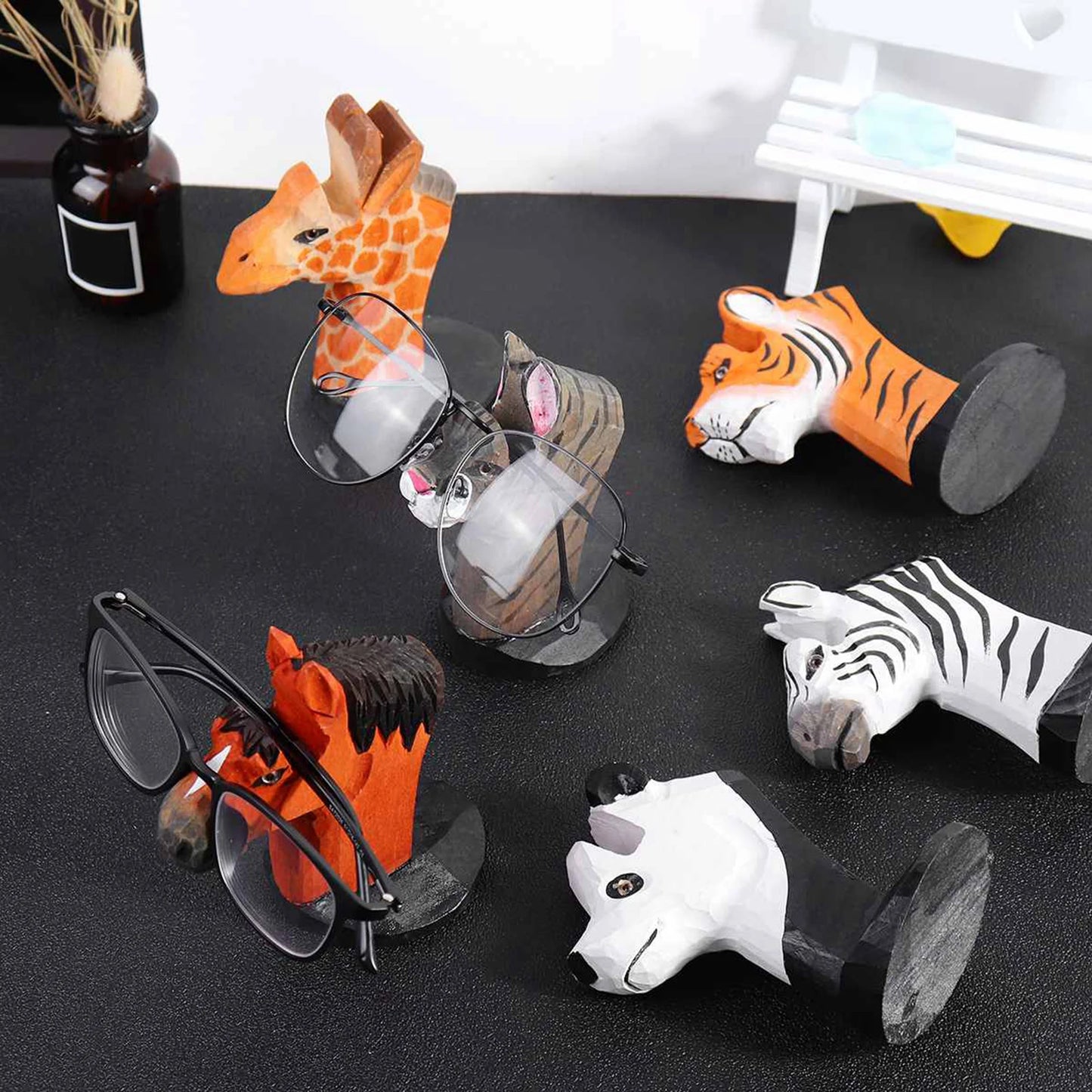 Cute Animal Sunglass Display Rack Shelf Eyeglasses Show Stand Jewelry Watch Holder Frame Display for Multi Pairs Glasses Showcas