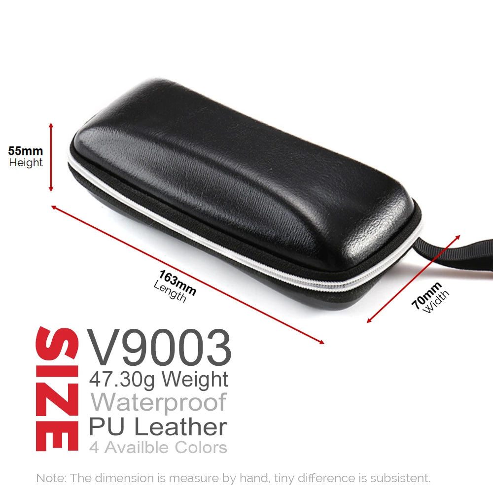 Leather Sunglasses Case Zipper Waterproof Sun Glasses Eyewear Storage Men Eyeglasses Genuine Spectacle Box