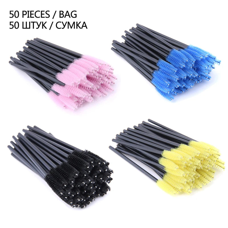 Eyelash Brushes / Mascara wands - False Eye Lashes Extension Tools Eyebrow Brush Mascara Wands Applicator Spoolers Lashes Cosmetic Tool