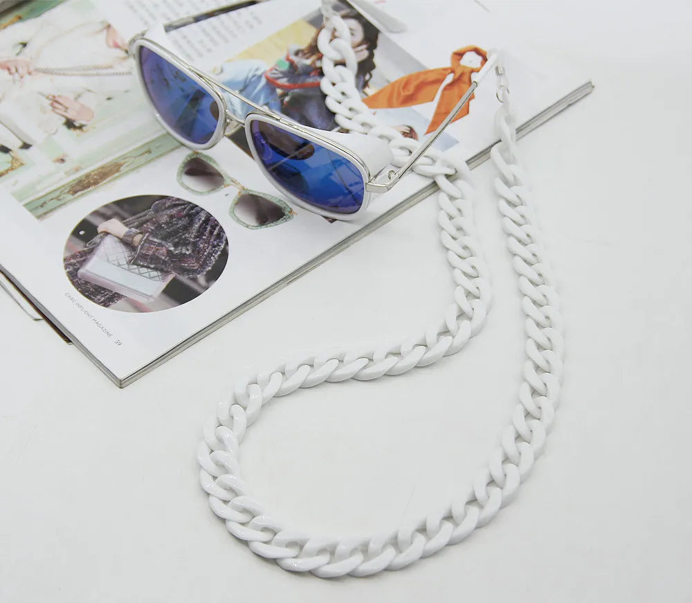 FishSheep 2020 New Color Acrylic Sunglasses Chain Women Eyeglass Chains Reading Glasses Cord Holder Neck Strap Rope Lanyard