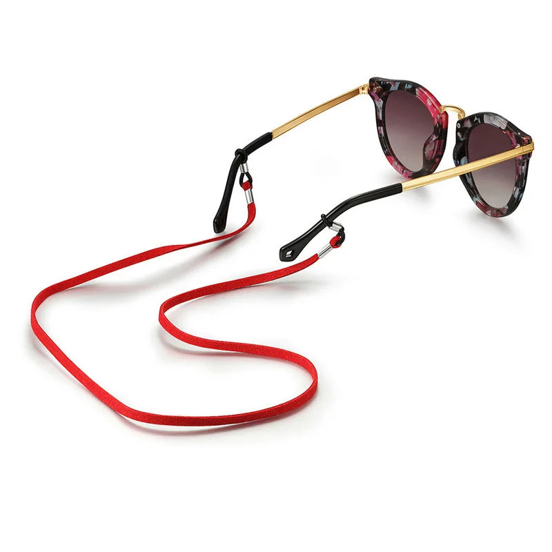 Colourful Leather Design High Elasticity Sunglasses Lanyard Strap Necklace Eyeglass Glasses Chain Cord Reading Glasses Strap Decoration