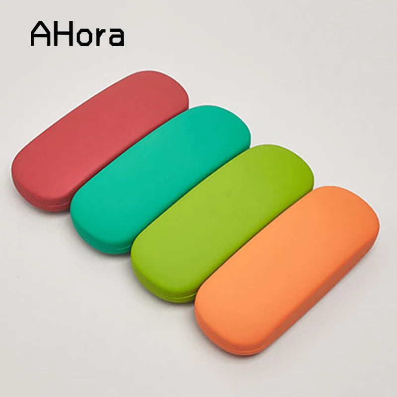 Solid Candy Color Leather Glasses Case - Sunglasses Hard Organization Students Optical Myopia Glasses Box Holder