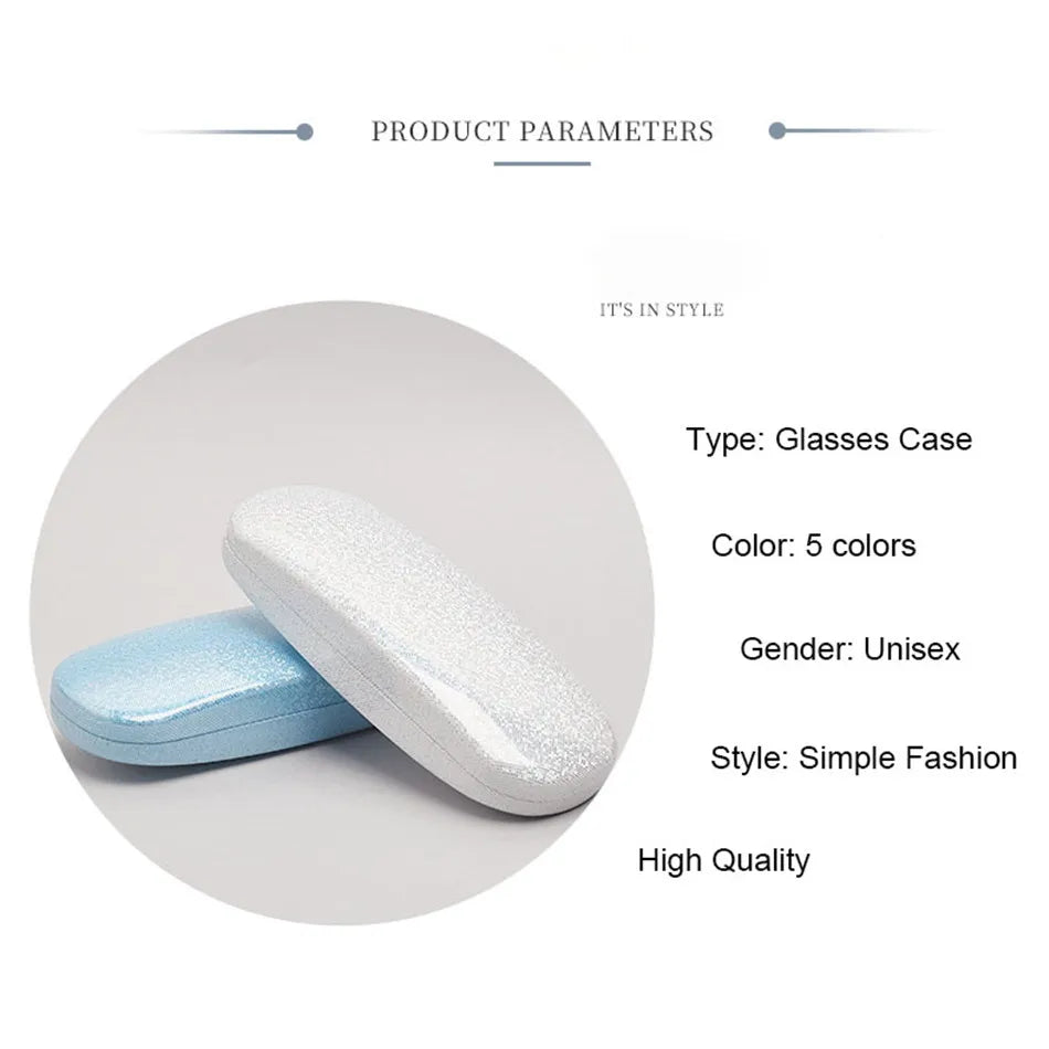 Solid Candy Color Leather Glasses Case - Sunglasses Hard Organization Students Optical Myopia Glasses Box Holder