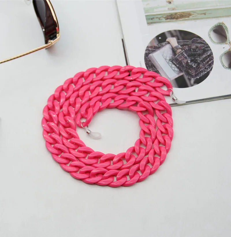 FishSheep 2020 New Color Acrylic Sunglasses Chain Women Eyeglass Chains Reading Glasses Cord Holder Neck Strap Rope Lanyard