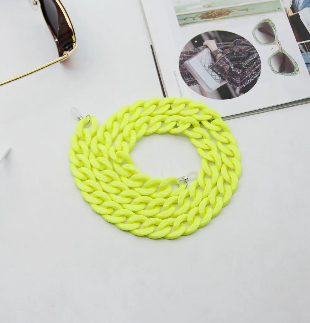 FishSheep 2020 New Color Acrylic Sunglasses Chain Women Eyeglass Chains Reading Glasses Cord Holder Neck Strap Rope Lanyard