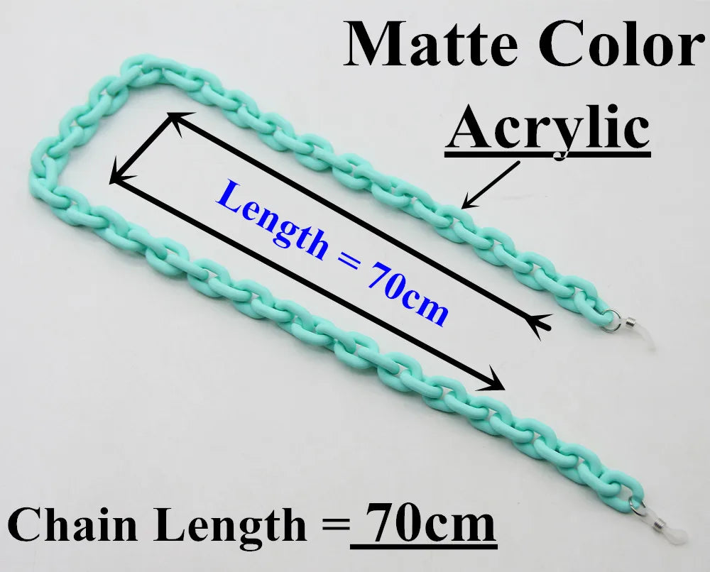 Acrylic Candy Color Glasses Chains