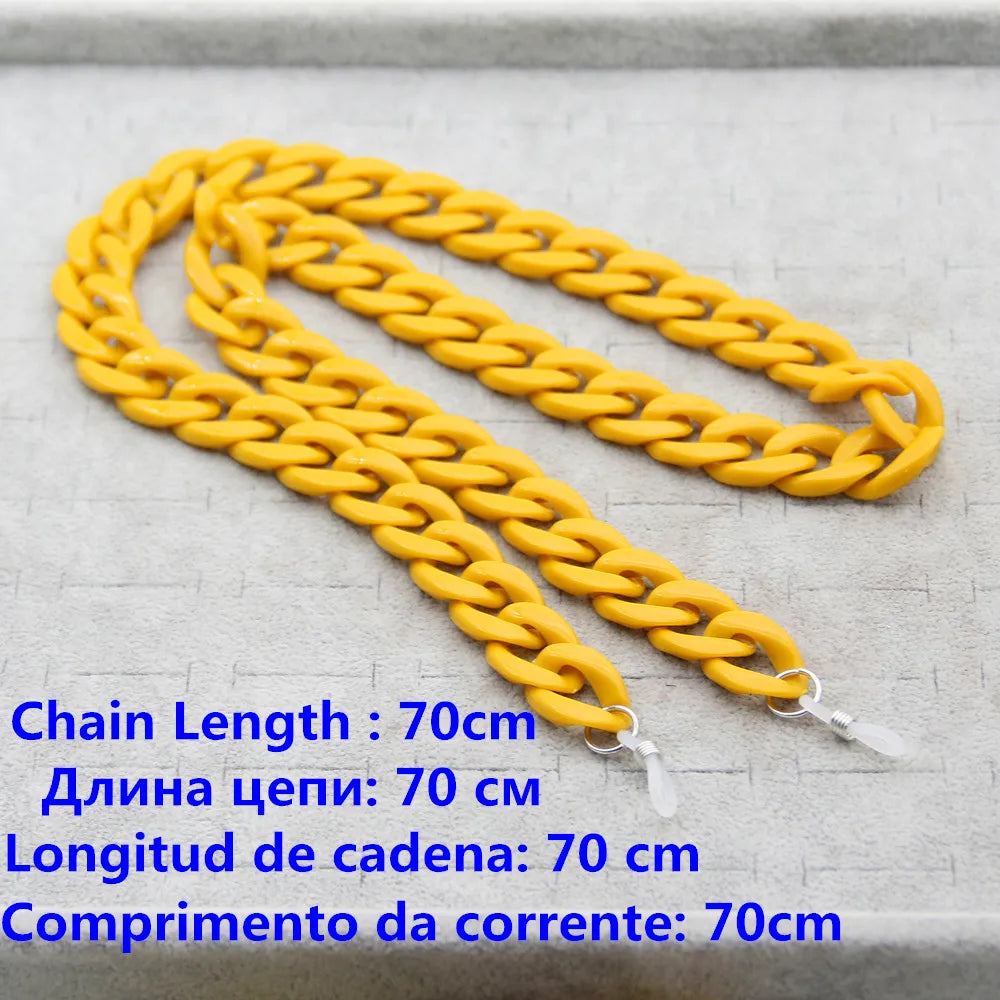 FishSheep 2020 New Color Acrylic Sunglasses Chain Women Eyeglass Chains Reading Glasses Cord Holder Neck Strap Rope Lanyard
