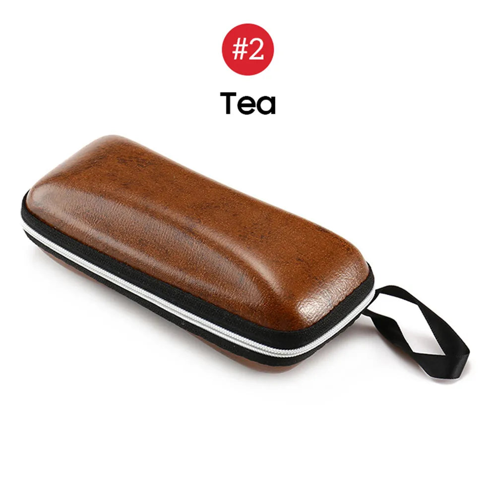 Leather Sunglasses Case Zipper Waterproof Sun Glasses Eyewear Storage Men Eyeglasses Genuine Spectacle Box