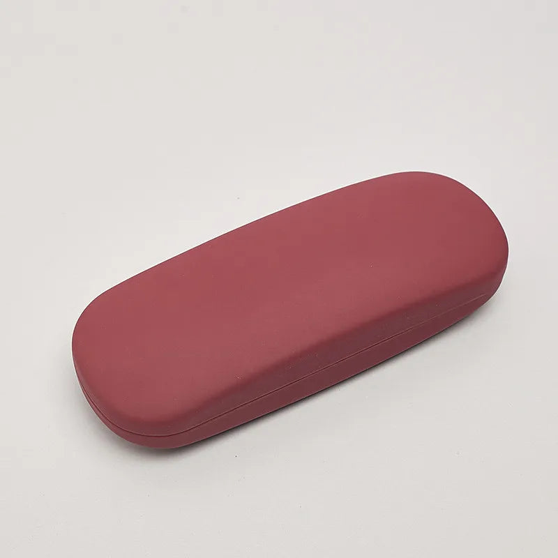 Solid Candy Color Leather Glasses Case - Sunglasses Hard Organization Students Optical Myopia Glasses Box Holder