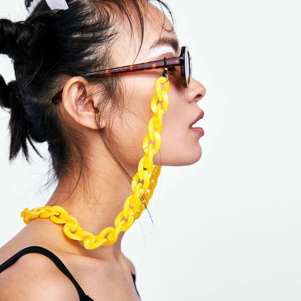FishSheep 2020 New Color Acrylic Sunglasses Chain Women Eyeglass Chains Reading Glasses Cord Holder Neck Strap Rope Lanyard