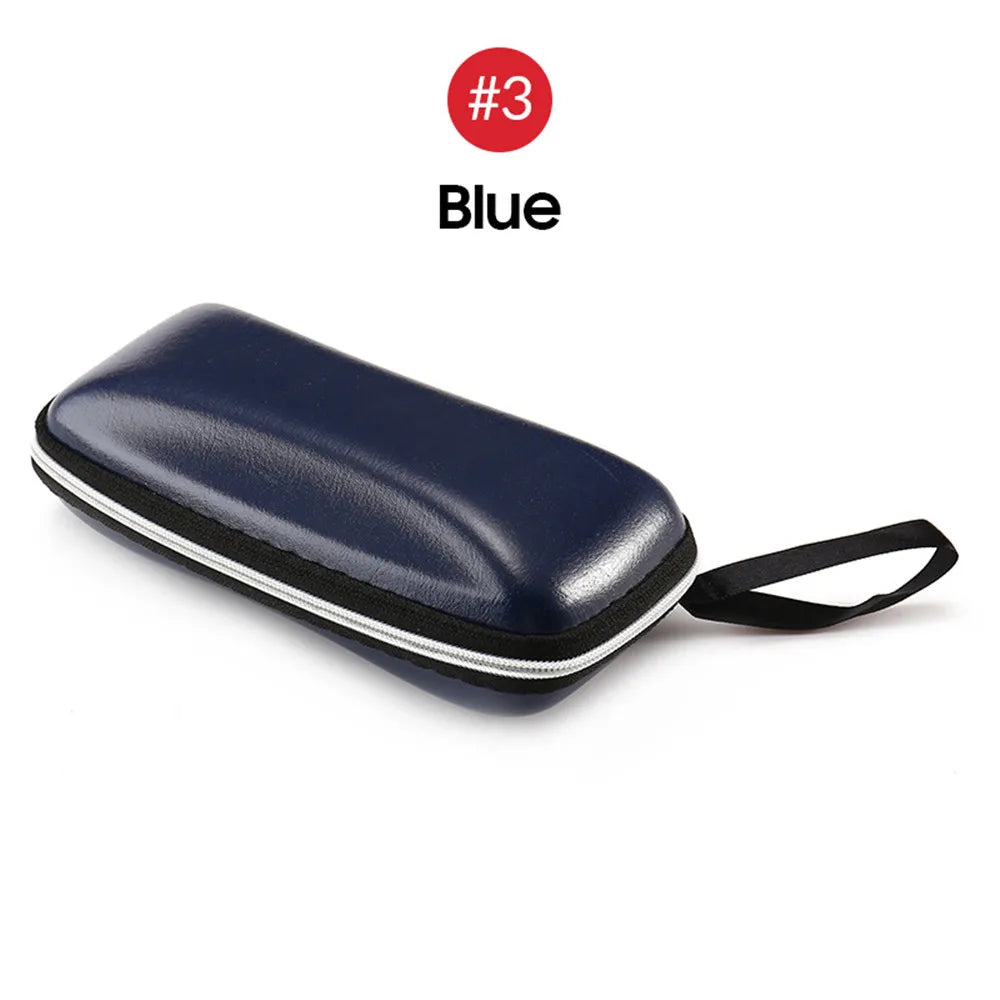 Leather Sunglasses Case Zipper Waterproof Sun Glasses Eyewear Storage Men Eyeglasses Genuine Spectacle Box