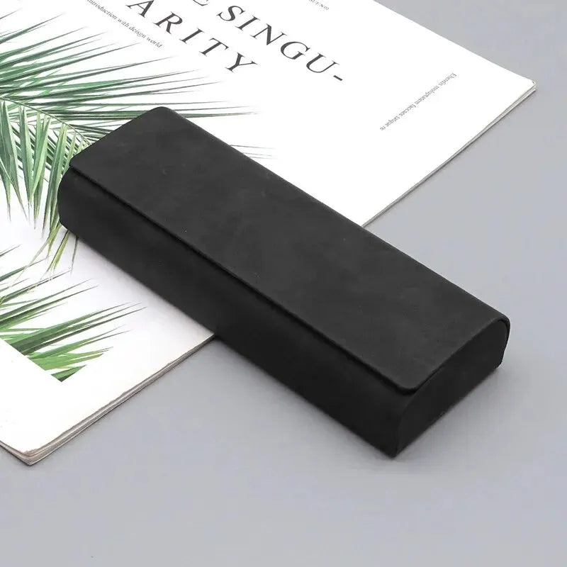 Hard-shell Spectacle Case Men Women Glasses Case PU Leather Portable Anti-extrusion Sunglasses Storage Box Folding Eyewear Pouch