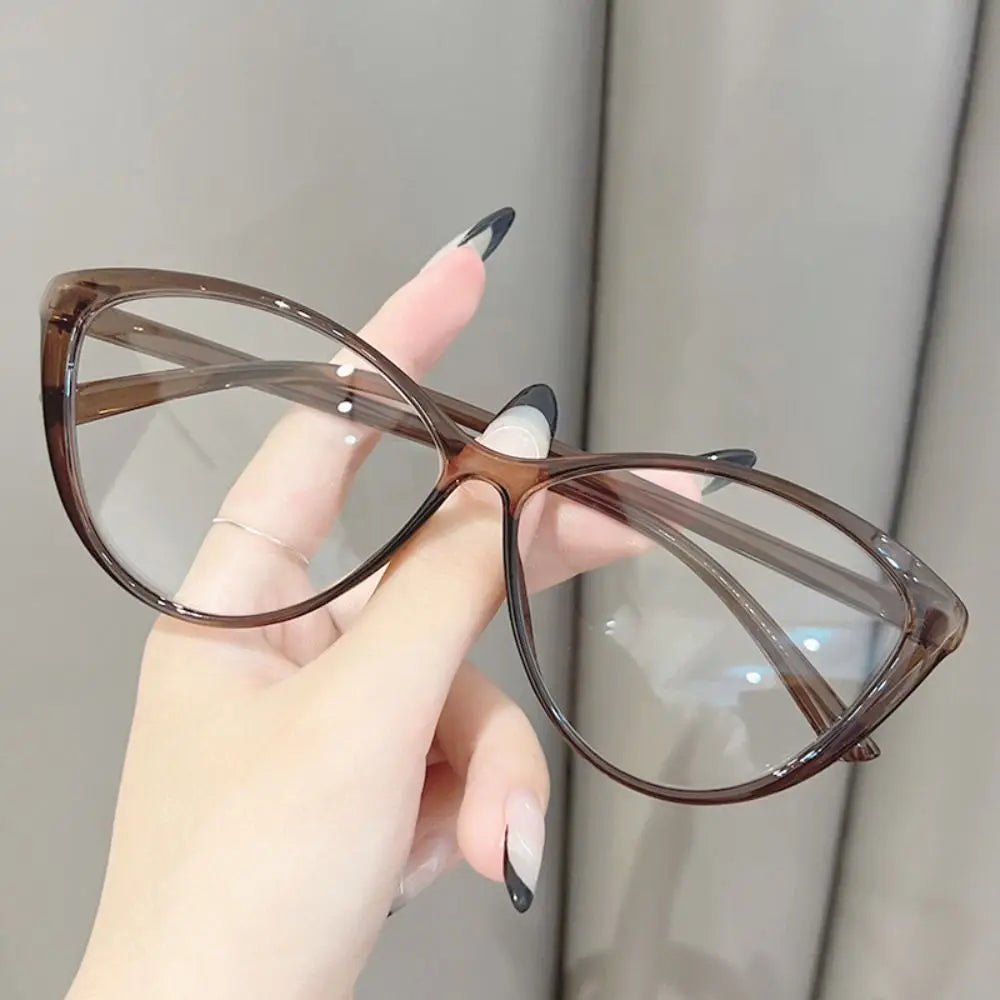 Y2K Retro Oval Frame Glasses Women Female Sweet Cool Eyewear Trend Reading Computer Anti Blue Light Eyeglasses