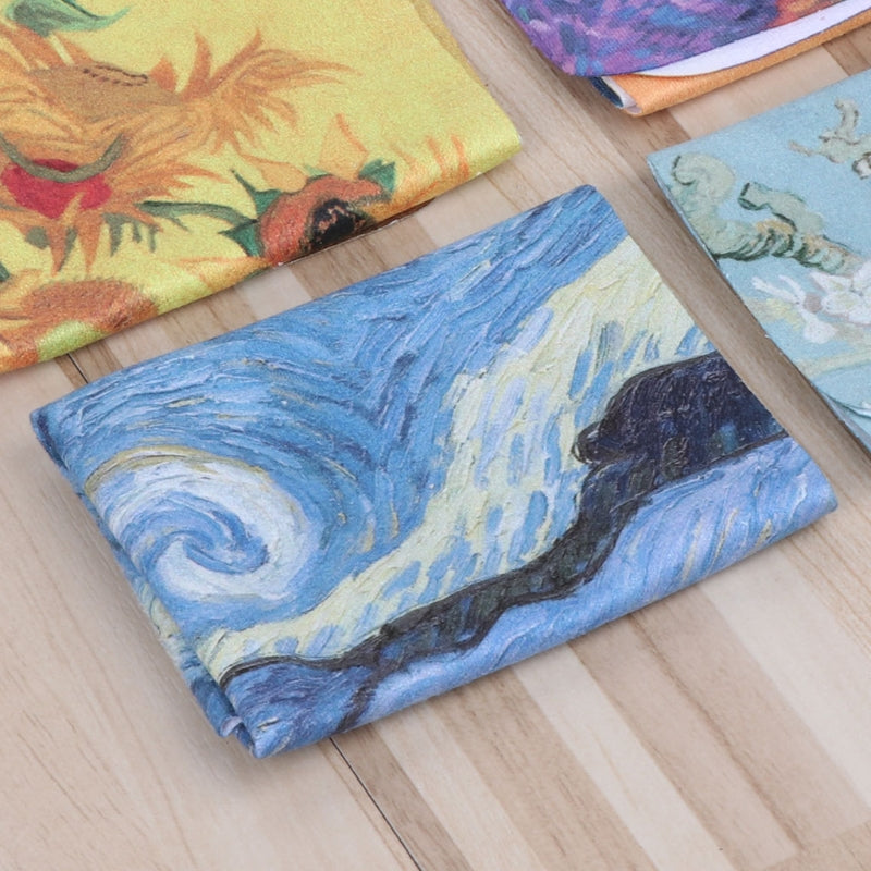 Van Gogh Microfibre Glasses Cloths - Clean Lens Dust Wiper Camera Screen Cleaner Soft Suede