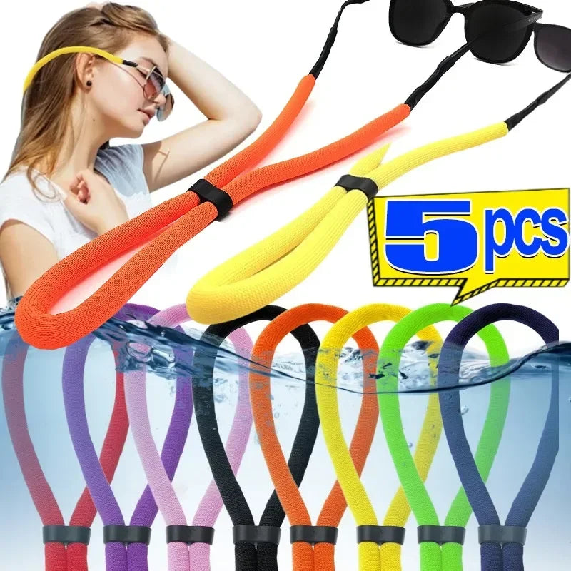 1/5Pcs Floating Foam Rope Chain Sport Glasses Cord Eyewear Strap Lanyards Adjustable Eyeglasses Holder Neck Strap String Holder