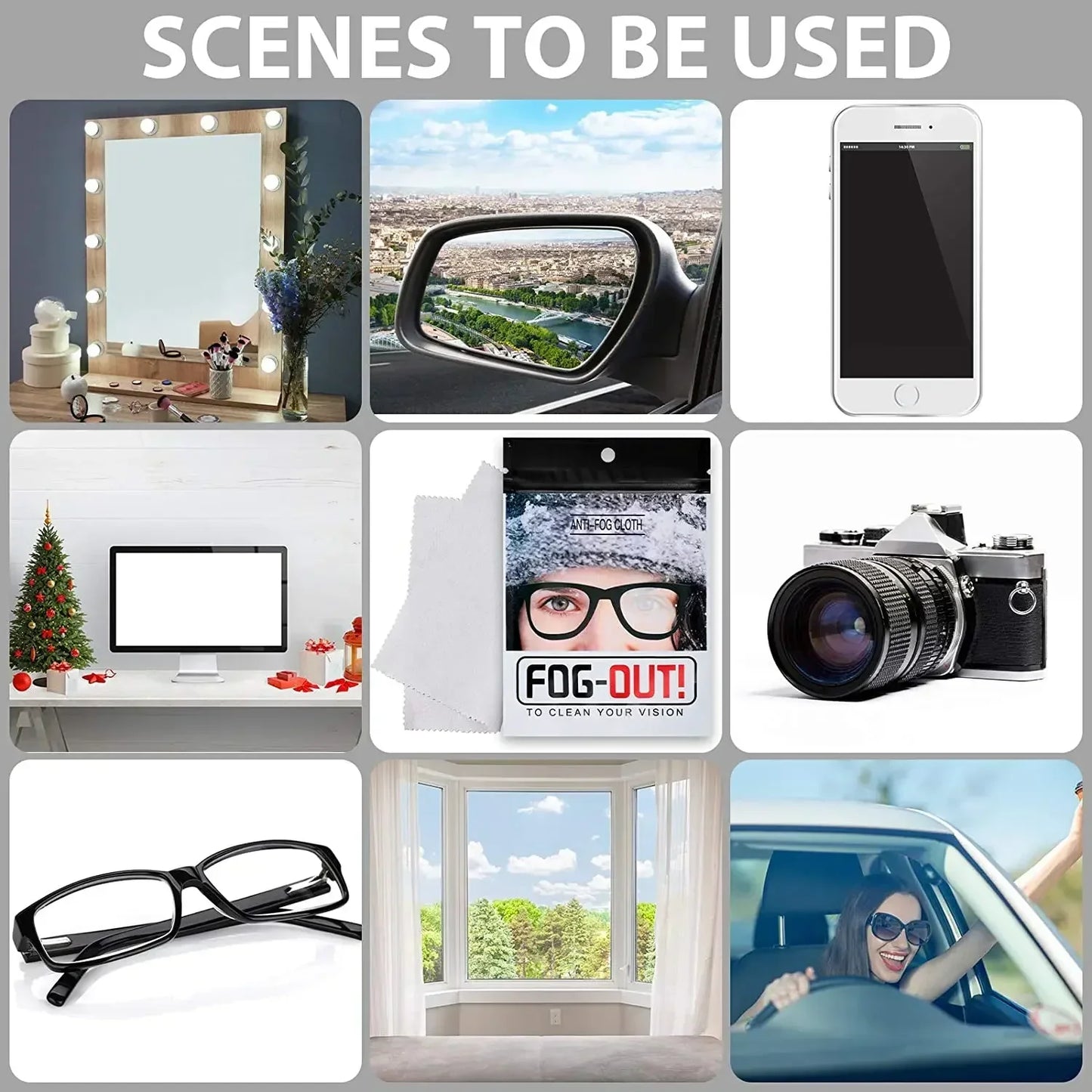 Reusable Anti-Fog Glasses Wipes Suede Pre-moistened Antifog Lens Cloth Defogger Eyeglass Wipe Glasses Prevent Fogging