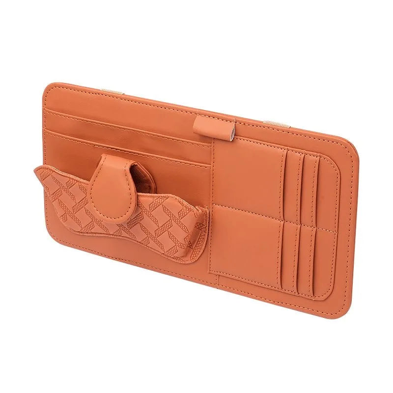 Car Sunshade Multi-Storage for Sunglasses, Car Glasses, Cards and General Organizer