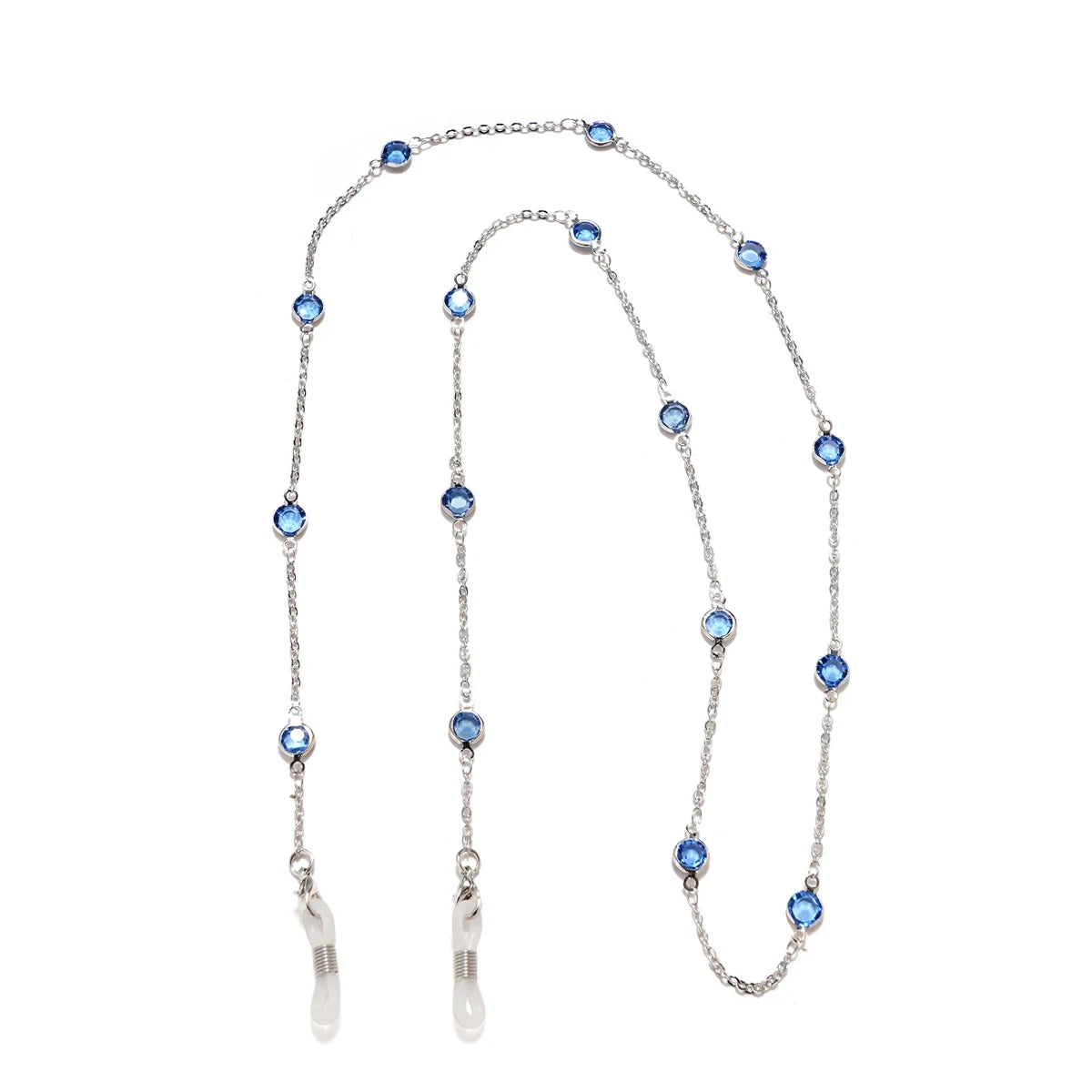 Water diamond Sunglasses Sunshade Chain Fashion Metal Mask Simple Pearl Gem Glasses Chain Charm Red Lanyard Glasses Frame Rope
