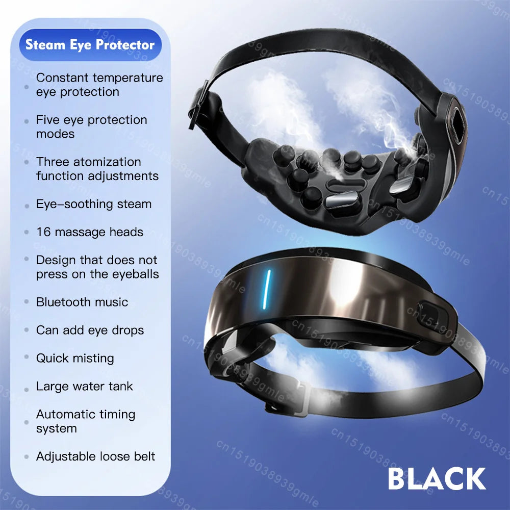 Steam Eye Massager / Warm Spa Eye Steamer - Acupressure Therapy Kneading Massage Eyes Bluetooth Relieve Eye Fatigue Massage Relax