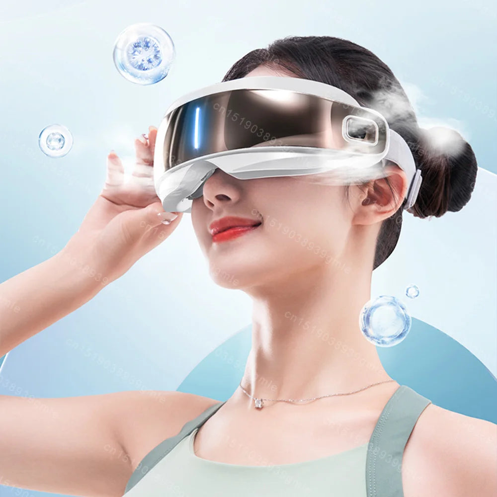 Steam Eye Massager / Warm Spa Eye Steamer - Acupressure Therapy Kneading Massage Eyes Bluetooth Relieve Eye Fatigue Massage Relax