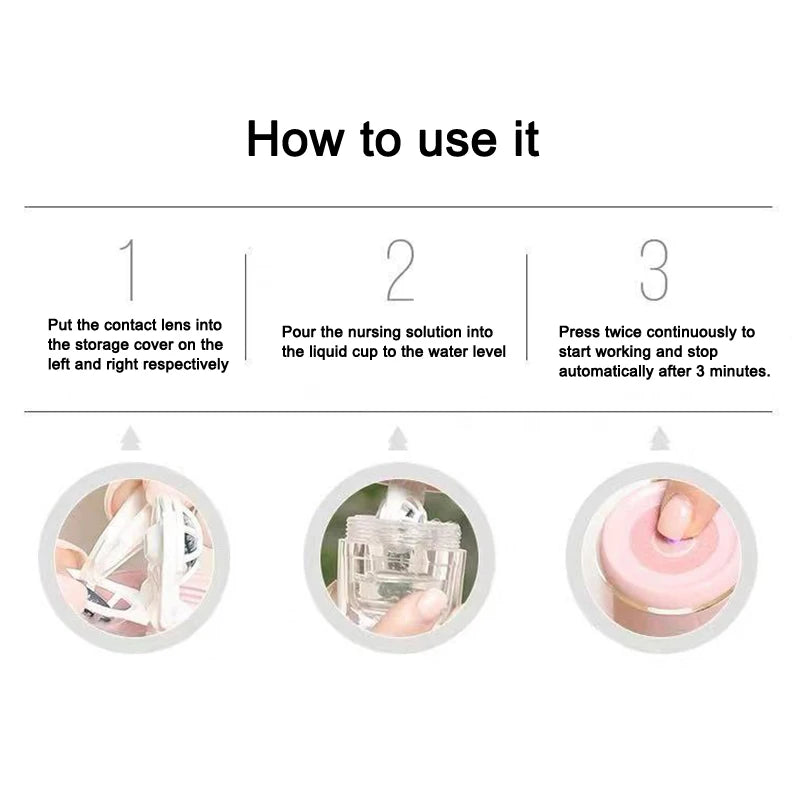 Automaic Contact Lens Cleaner - Portable Automatic Cleaning