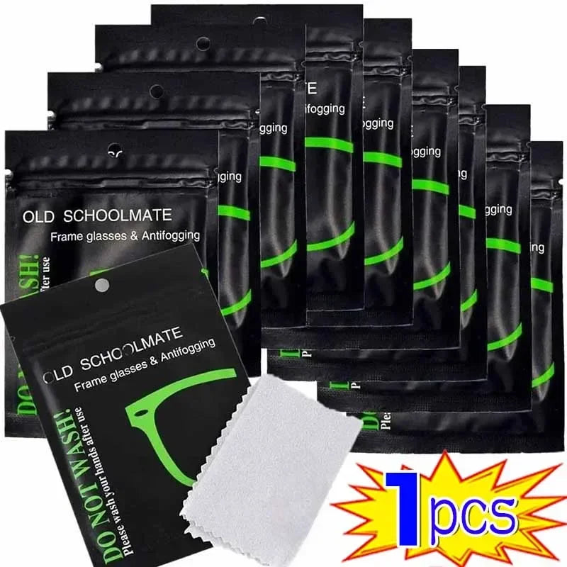Reusable Anti-Fog Glasses Wipes Suede Pre-moistened Antifog Lens Cloth Defogger Eyeglass Wipe Glasses Prevent Fogging