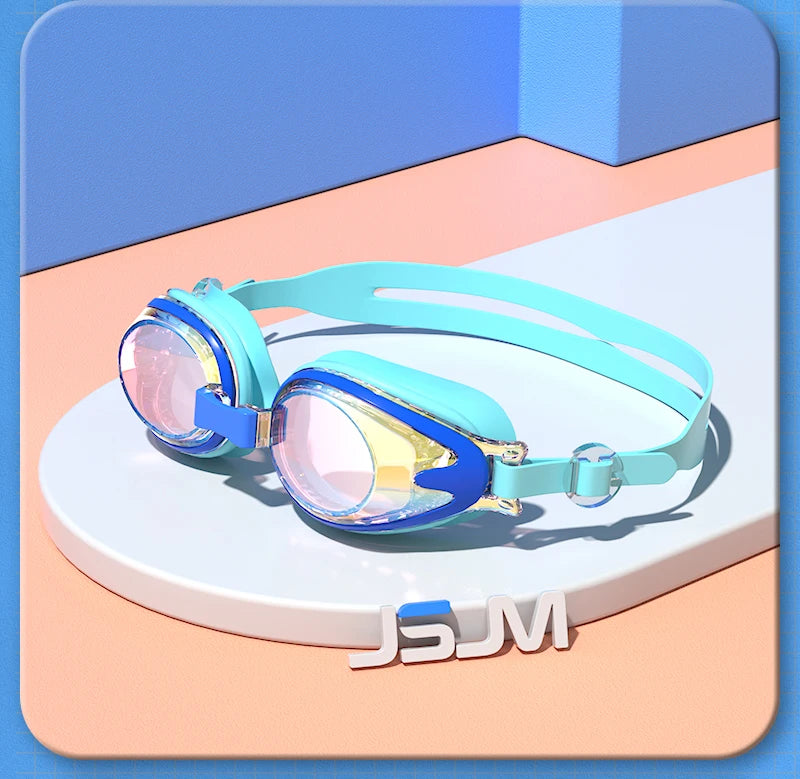 Kids Swimming Goggles - Anti-Fog UV Protection Waterproof Silicone Swim Glasses for Boys Girls Swim Eyewear Gift