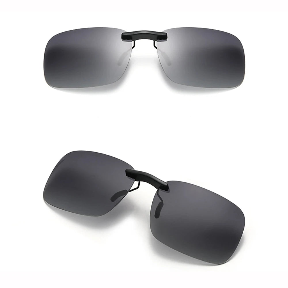 Polarized Rimless Clip On Sunglasses - Glasses Narrow Clip-on Lenses Women Anti-glare Sunglasses UV400 Goggles New In
