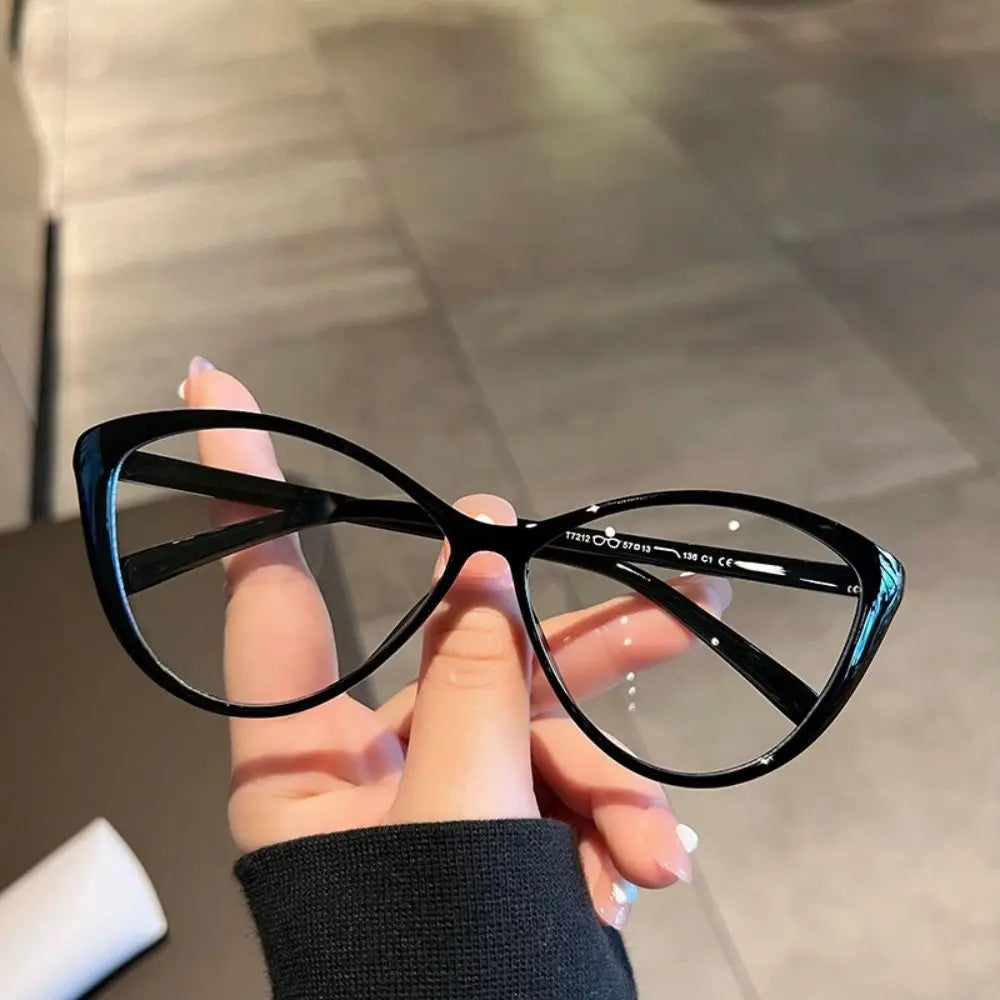 Y2K Retro Oval Frame Glasses Women Female Sweet Cool Eyewear Trend Reading Computer Anti Blue Light Eyeglasses
