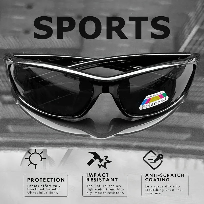 Vintage Sports Sunglasses - Men Women Fishing Running Cycling Mountaineering Sport Man Sun Glasses Anti-Glare UV400