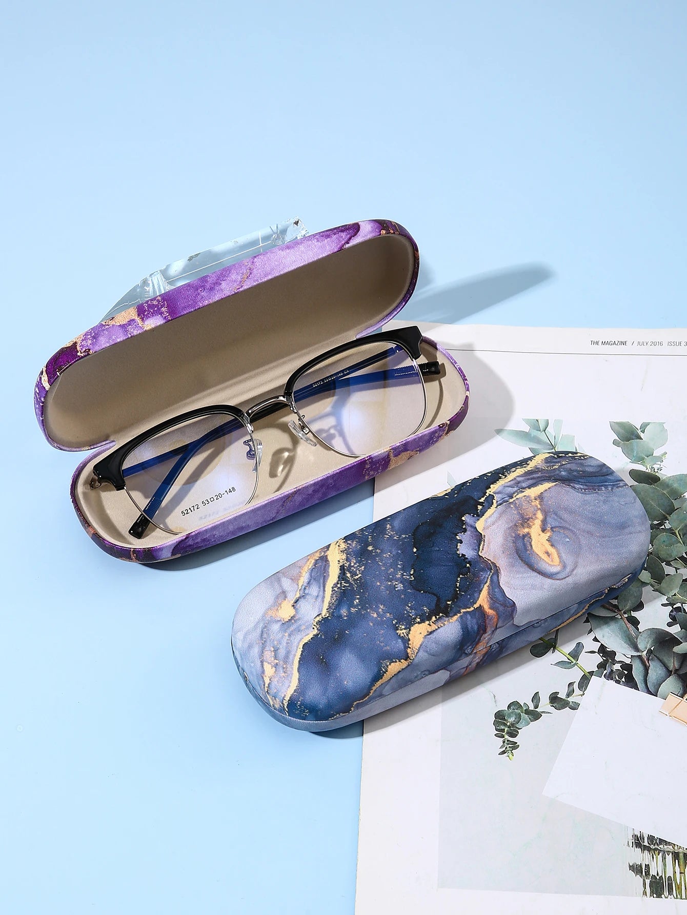 Graffiti Ripple Print Glasses Case - Durable Waterproof & Portable Protective Eyewear Holder Box for Women Men