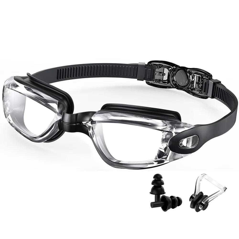 Adult Swimming Goggles - Professional Waterproof Swim Eyewear Glasses Anti-fog 100% UV Protection No Leaking For Adult Men Women Youth