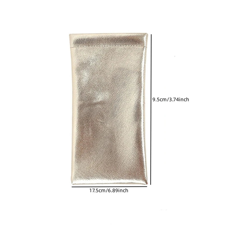 Soft Reading Glasses Case - Solid Sun Glasses Pouch Simple Eyewear Storage Bags Eyewear Accessories