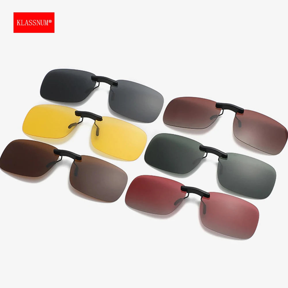 Polarized Rimless Clip On Sunglasses - Glasses Narrow Clip-on Lenses Women Anti-glare Sunglasses UV400 Goggles New In