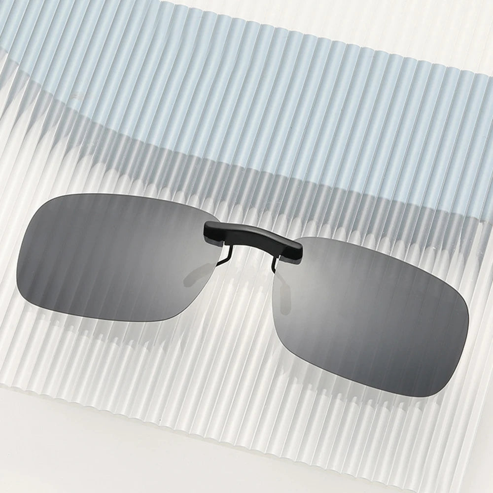 Polarized Rimless Clip On Sunglasses - Glasses Narrow Clip-on Lenses Women Anti-glare Sunglasses UV400 Goggles New In