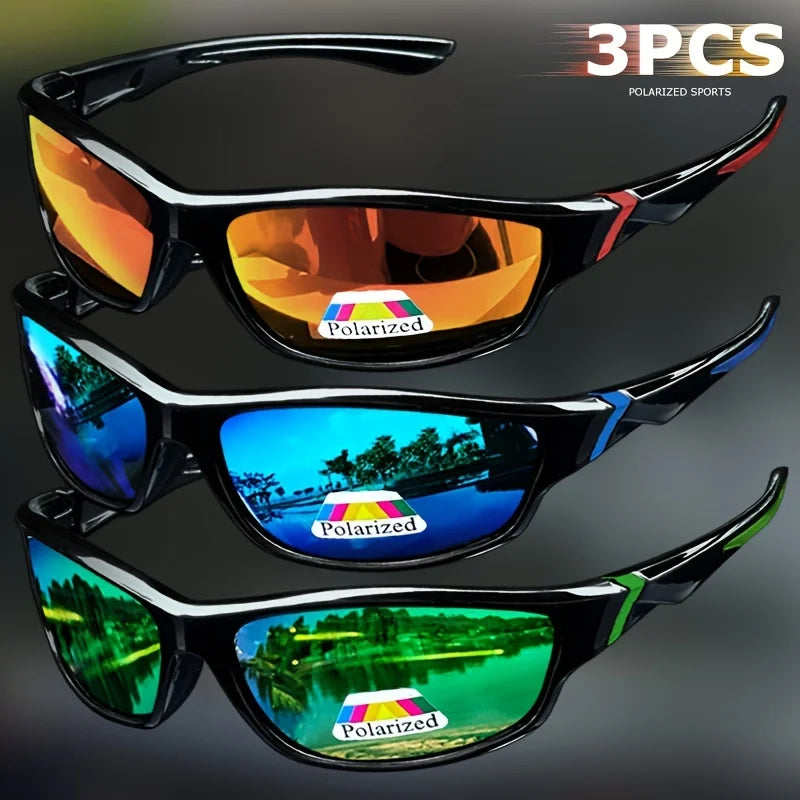 Vintage Sports Sunglasses - Men Women Fishing Running Cycling Mountaineering Sport Man Sun Glasses Anti-Glare UV400