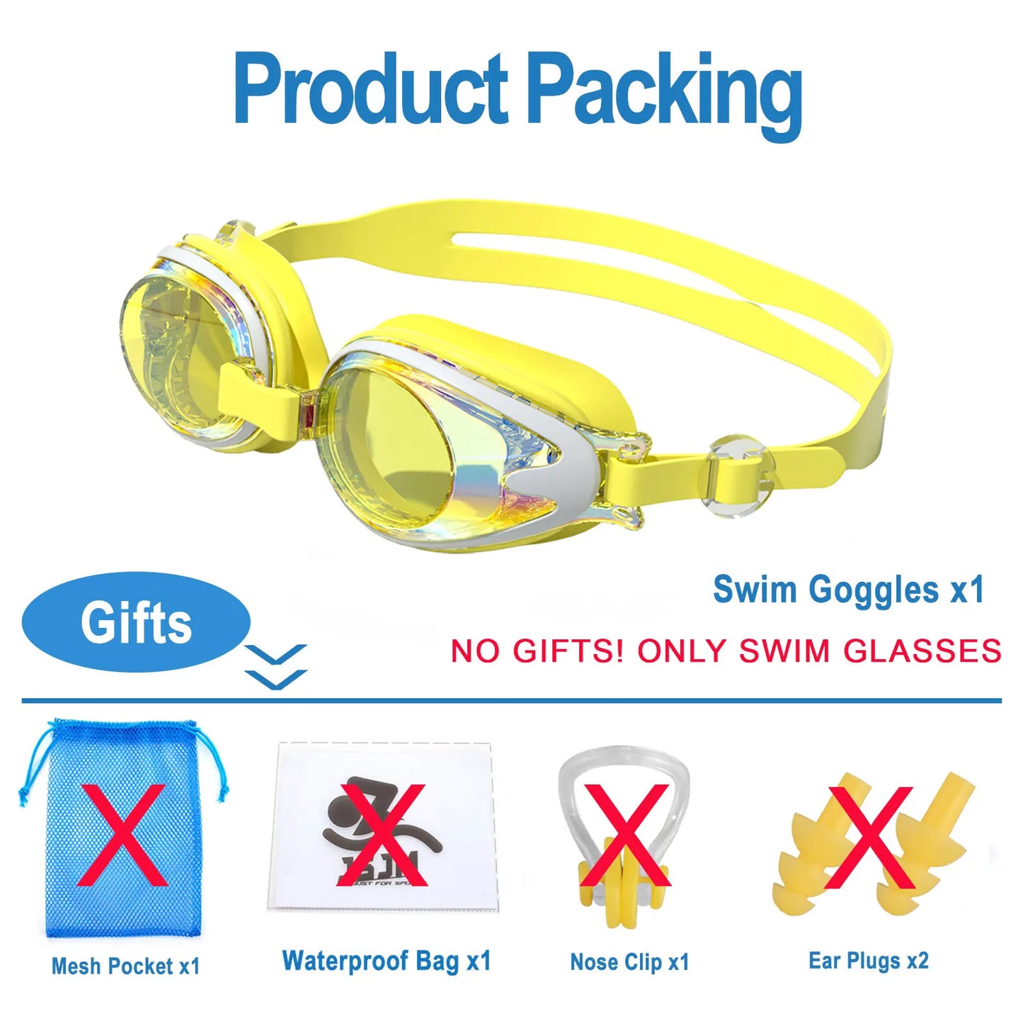 Kids Swimming Goggles - Anti-Fog UV Protection Waterproof Silicone Swim Glasses for Boys Girls Swim Eyewear Gift