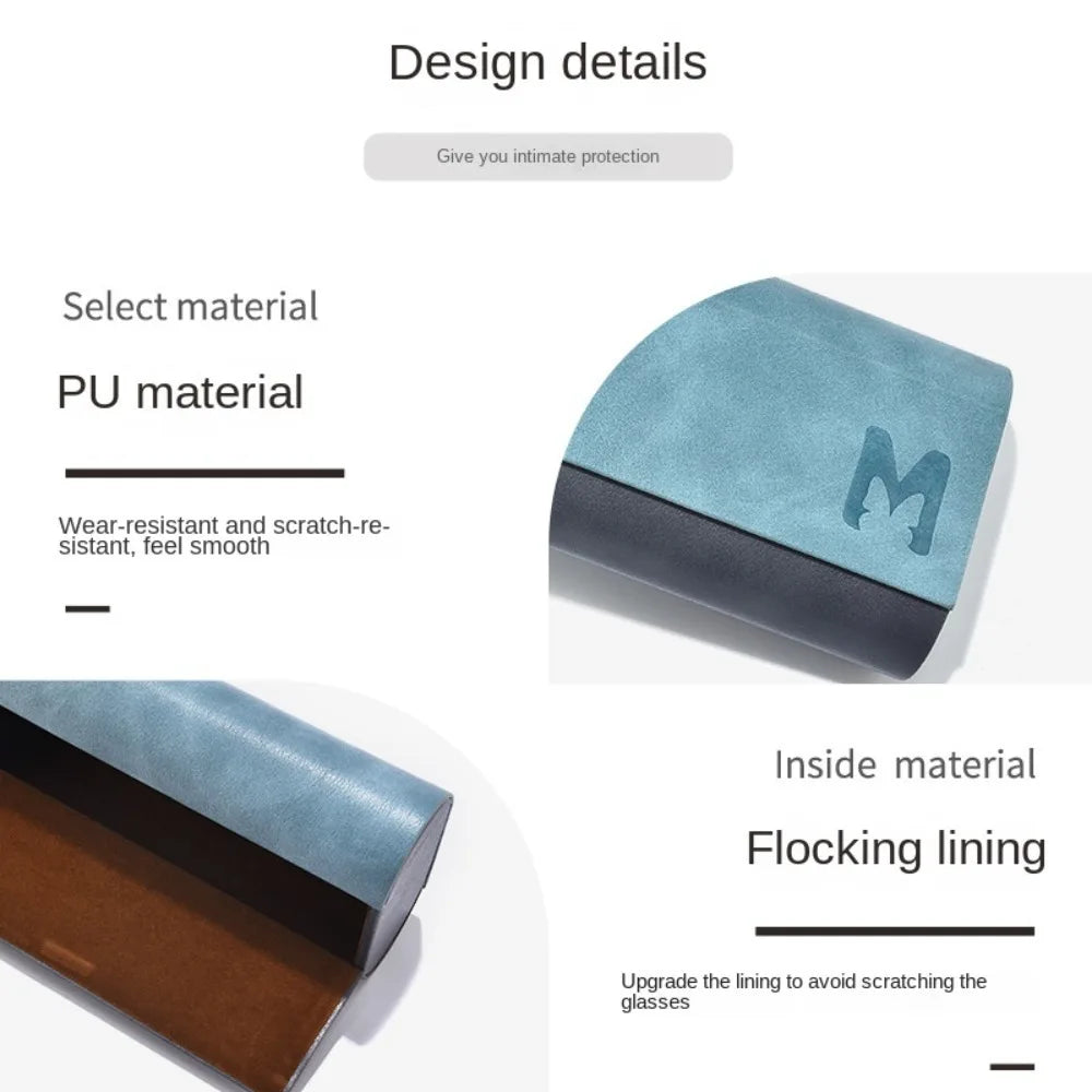 DOUBLE Glasses Case - For 2 Pair Eyeglasses Holder Portable Glasses Case Double Layer Glasses Case