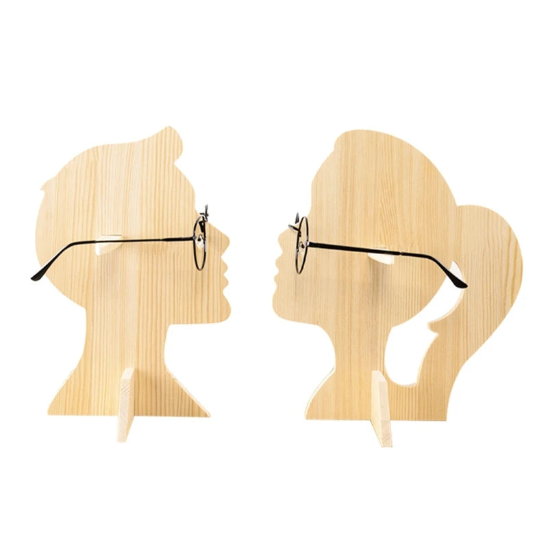 Wooden Glasses Display Shelf Wood Sunglasses Bracket Cabinet Woman Man for Spectacle Frame Display Props Decorative Supplies