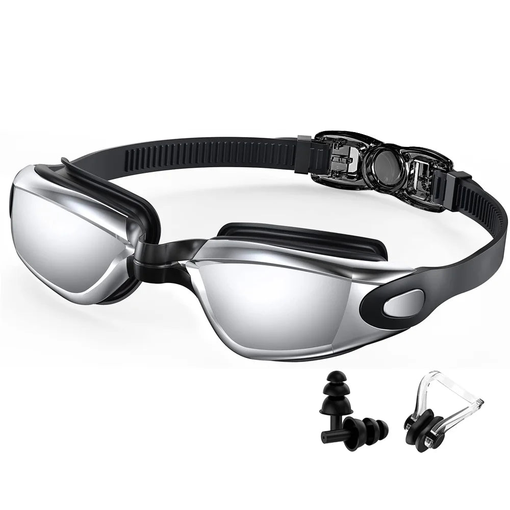 Adult Swimming Goggles - Professional Waterproof Swim Eyewear Glasses Anti-fog 100% UV Protection No Leaking For Adult Men Women Youth