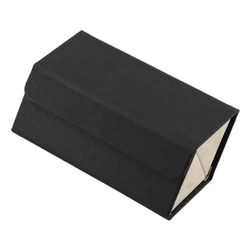 Eyewear Storage Box with Metal Snaps - Multiple Compartments Solid Color Design Sunglasses Jewelry Organizer Storage Case