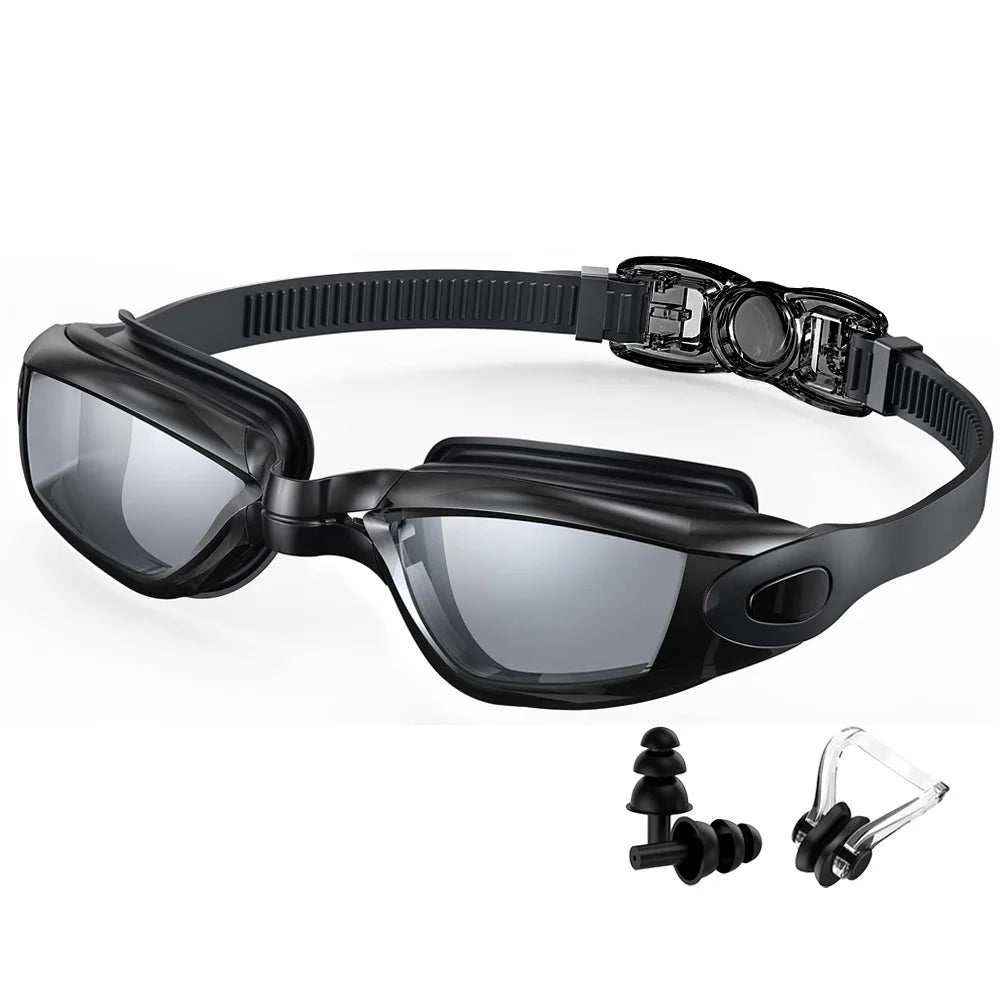 Adult Swimming Goggles - Professional Waterproof Swim Eyewear Glasses Anti-fog 100% UV Protection No Leaking For Adult Men Women Youth