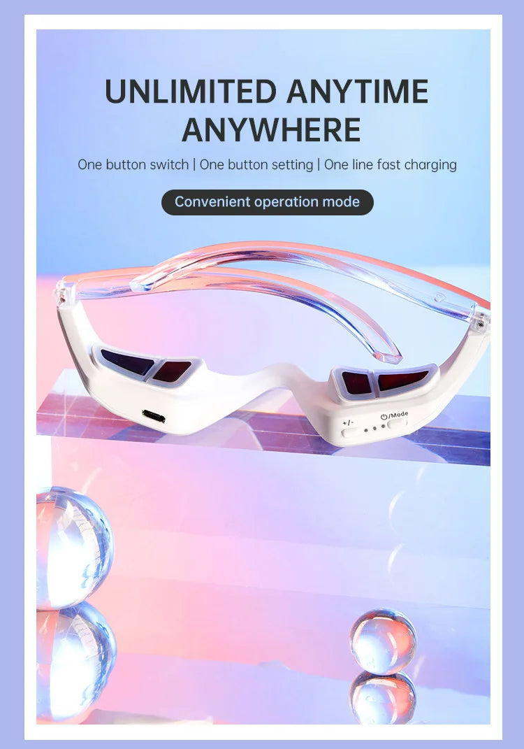 Undereye EMS Redlight - Eye Massage Instrument Beauty Device Dark Circles Anti-eye Wrinkles Essence Introducer Eye Beauty Device