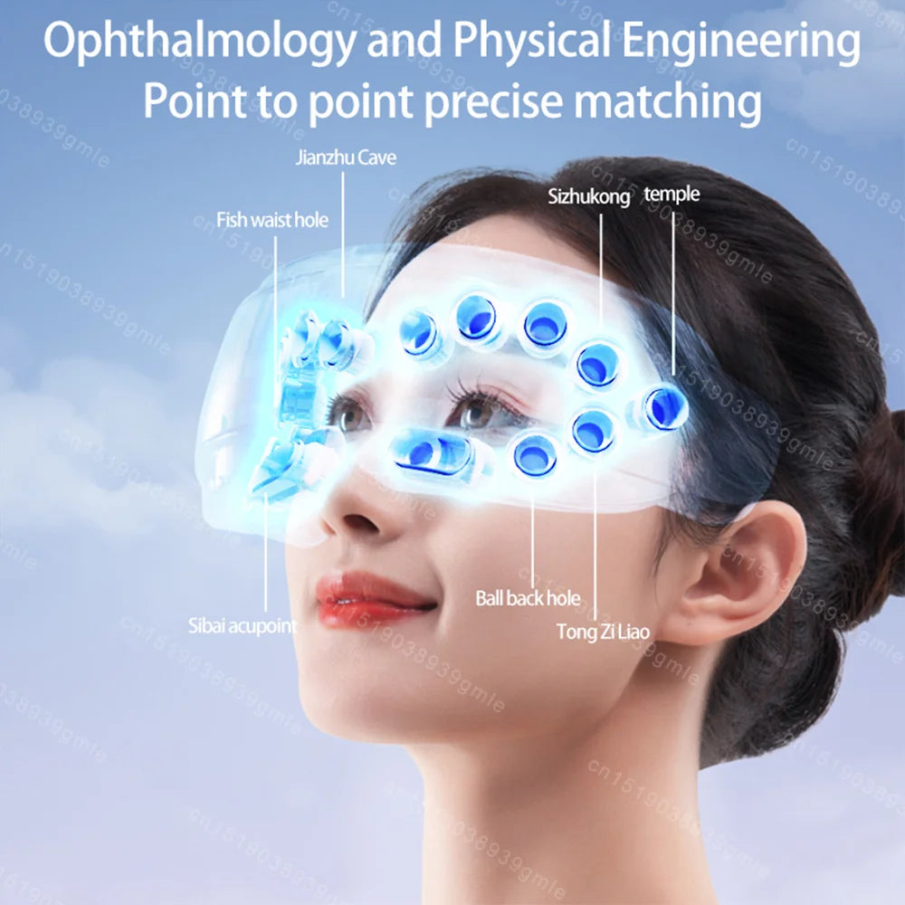 Steam Eye Massager / Warm Spa Eye Steamer - Acupressure Therapy Kneading Massage Eyes Bluetooth Relieve Eye Fatigue Massage Relax