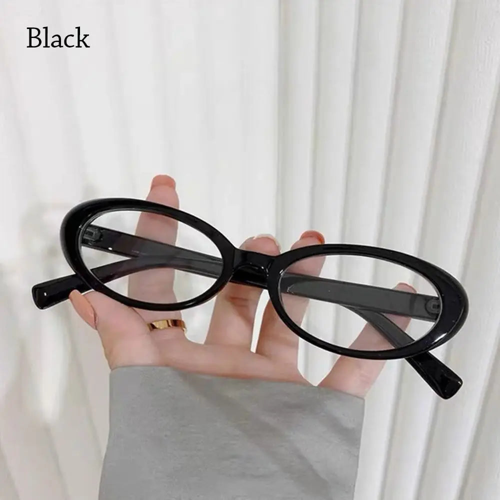 Y2K Retro Oval Frame Glasses Women Female Sweet Cool Eyewear Trend Reading Computer Anti Blue Light Eyeglasses