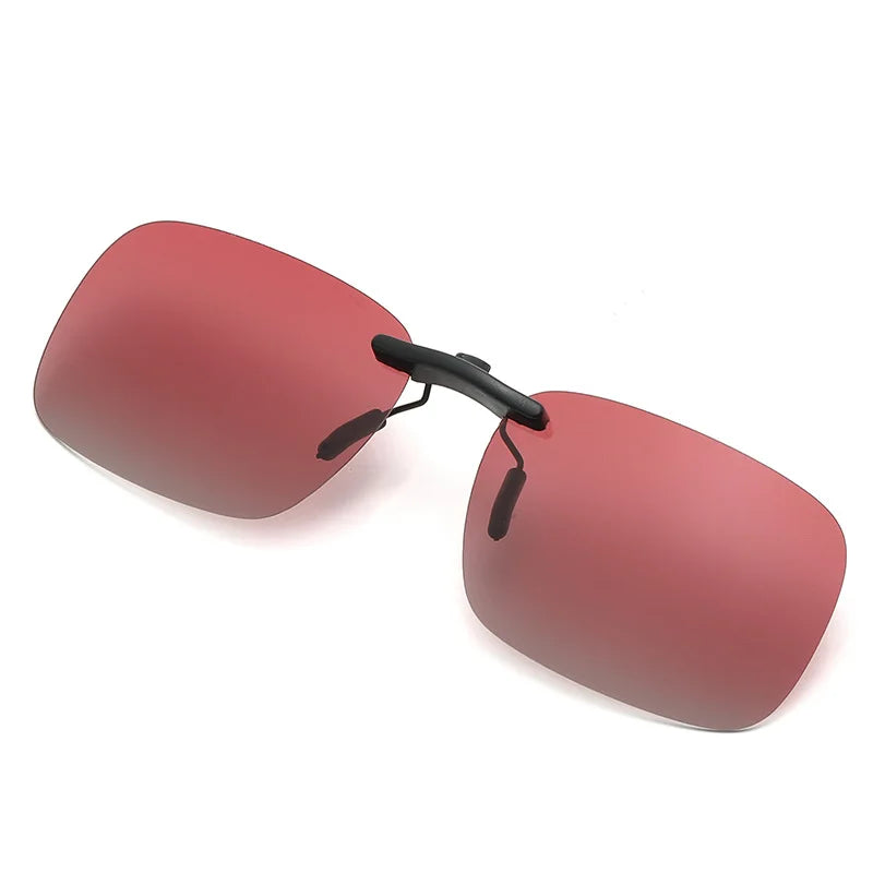 Polarized Rimless Clip On Sunglasses - Glasses Narrow Clip-on Lenses Women Anti-glare Sunglasses UV400 Goggles New In