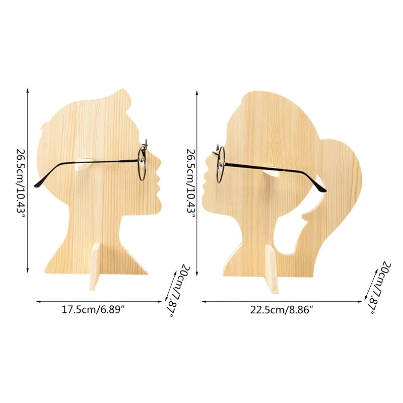 Wooden Glasses Display Shelf Wood Sunglasses Bracket Cabinet Woman Man for Spectacle Frame Display Props Decorative Supplies