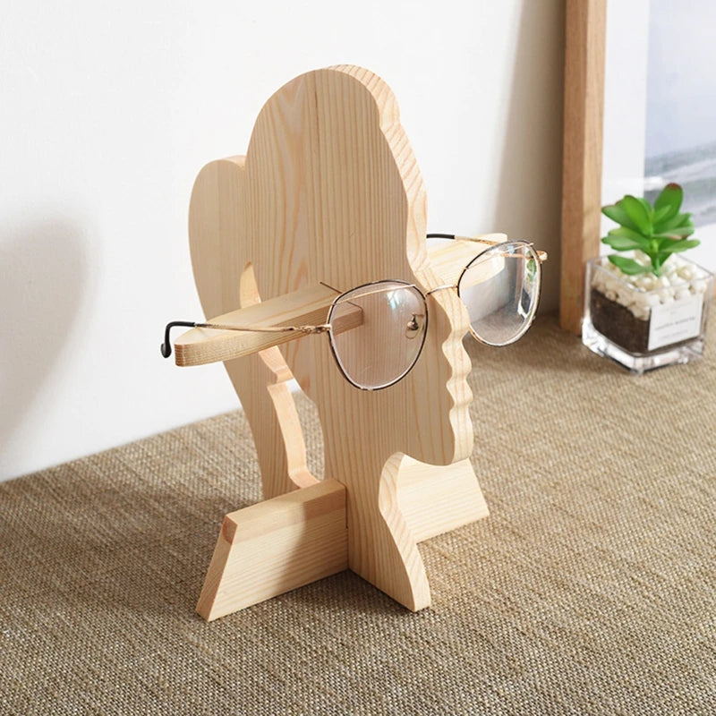 Wooden Glasses Display Shelf Wood Sunglasses Bracket Cabinet Woman Man for Spectacle Frame Display Props Decorative Supplies