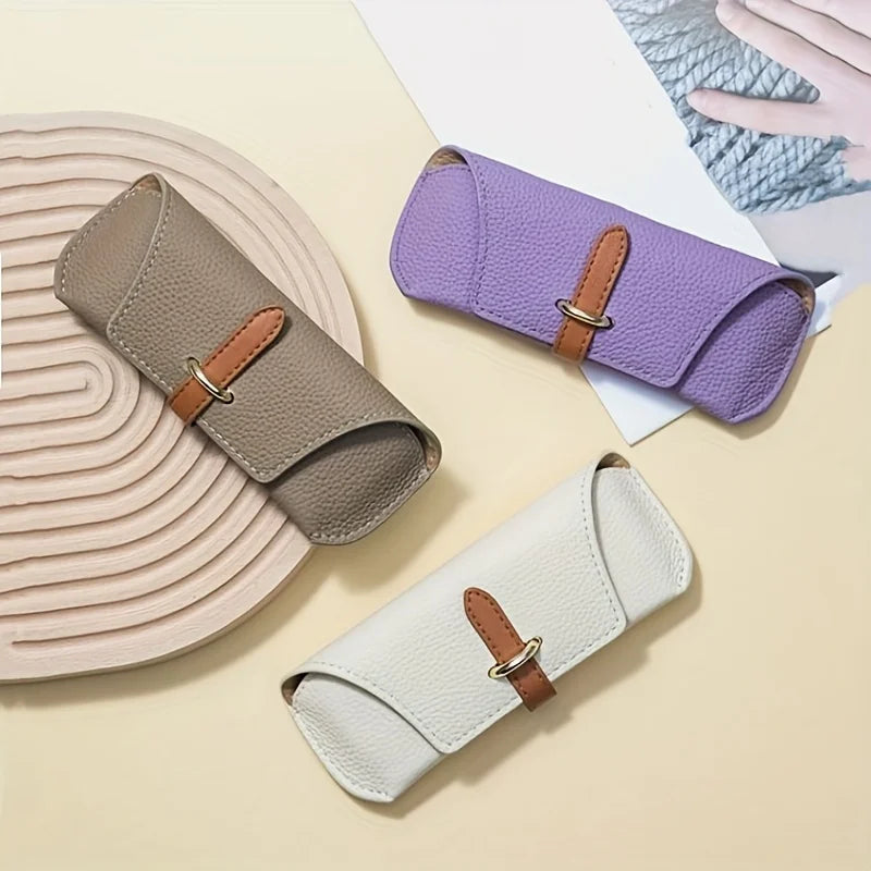 Trendy Ladies spectacle cases , suitable for various eyeglasses storage cases, portable thickened PU glasses case