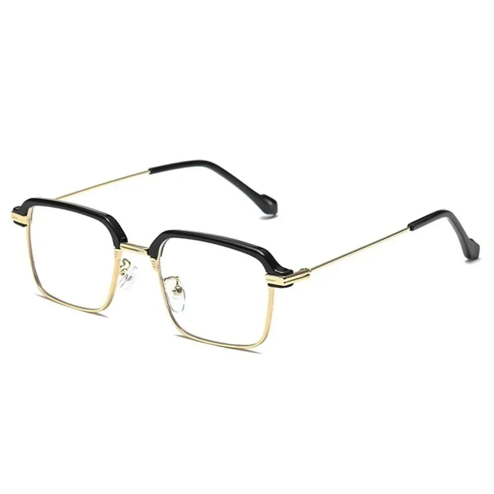 KLASSNUM Men Anti-Blue Light Glasses Photochromic Half Frame Eye Protection Glasses Ultra Light Computer Eyeglasses Sunglasses